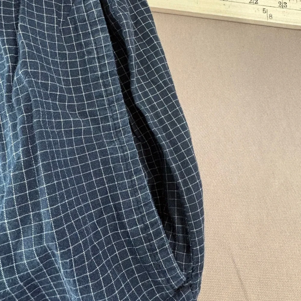 Polo Ralph Lauren Pajama Pants Mens M Blue‎ Grid Check Sleepwear Cotton Jogger